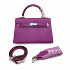 Mini Kelly II Sellier 19cm & 22cm Violet Epsom Leather Palladium Hardware — Compact Top-Handle Bag