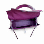 Mini Kelly II Sellier 19cm & 22cm Violet Epsom Leather Palladium Hardware — Compact Top-Handle Bag