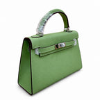 Mini Kelly II Sellier 19cm & 22cm Vert Pistache Epsom Leather Palladium Hardware — Distinctive Petite Bag