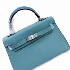 Mini Kelly II Sellier 19cm & 22cm Vert Cypress Epsom Leather Palladium Hardware — Versatile Mini Carry Design