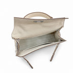 Mini Kelly II Sellier 19cm & 22cm Craie Epsom Leather Palladium Hardware Women Mini Handba — Compact Top-Handle Bag