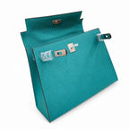 Kelly Sellier 25cm & 28cm Vert Jade Epsom Leather Palladium Hardware Daily Designer Handba — Classic Hand-Carry Silhouette