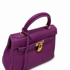 Kelly Sellier 20cm & 25cm & 28cm Anémone Togo Leather Gold Hardware — Distinctive Hand-Carry Bag