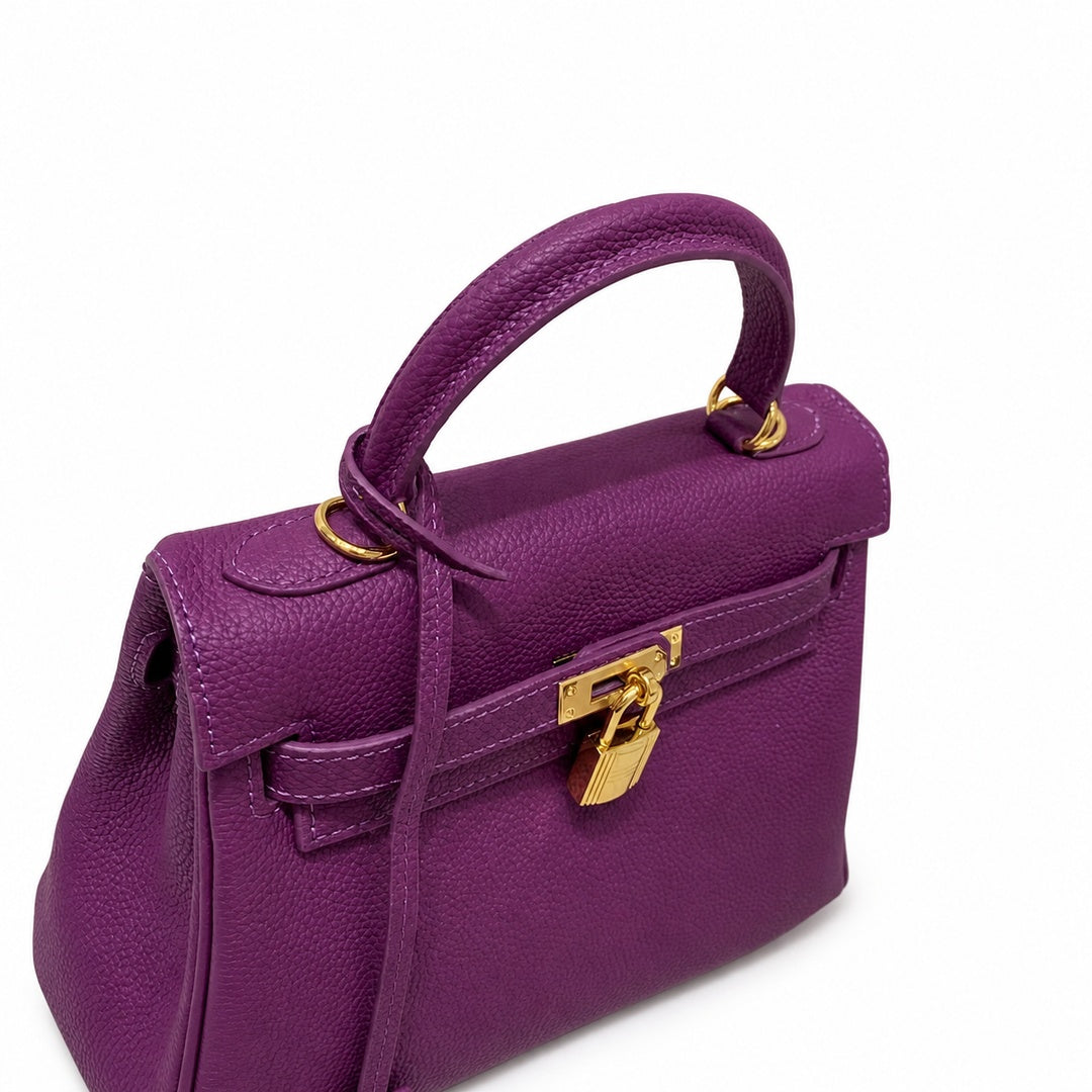 Kelly Sellier 20cm & 25cm & 28cm Anémone Togo Leather Gold Hardware — Distinctive Hand-Carry Bag