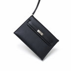 Kelly Elan 25x6.5x15cm Underarm Baguette Bag in Black with Silver Hardware — Versatile Underarm Carry Style