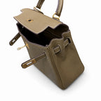 Kelly Sellier 20cm & 25cm & 28cm Etoupe Togo Leather Gold Hardware — Classic Hand-Carry Silhouette