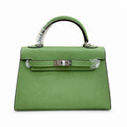 Mini Kelly II Sellier 19cm & 22cm Vert Pistache Epsom Leather Palladium Hardware — Distinctive Petite Bag