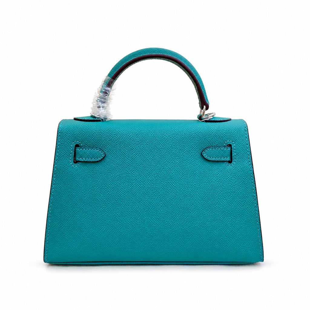 Mini Kelly II Sellier 19cm & 22cm Vert Jade Epsom Leather Palladium Hardware — Sophisticated Small-Scale Bag