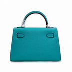 Mini Kelly II Sellier 19cm & 22cm Vert Jade Epsom Leather Palladium Hardware — Sophisticated Small-Scale Bag
