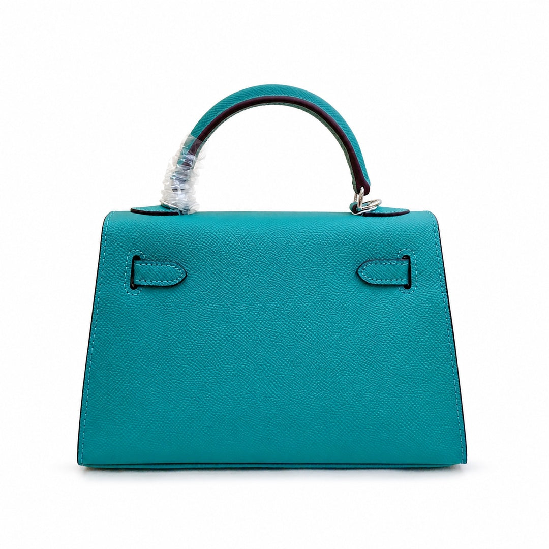 Mini Kelly II Sellier 19cm & 22cm Vert Jade Epsom Leather Palladium Hardware — Sophisticated Small-Scale Bag