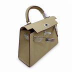 Mini Kelly II Sellier 19cm & 22cm Sauge Epsom Leather Palladium Hardware — Elegant Compact Carry Style