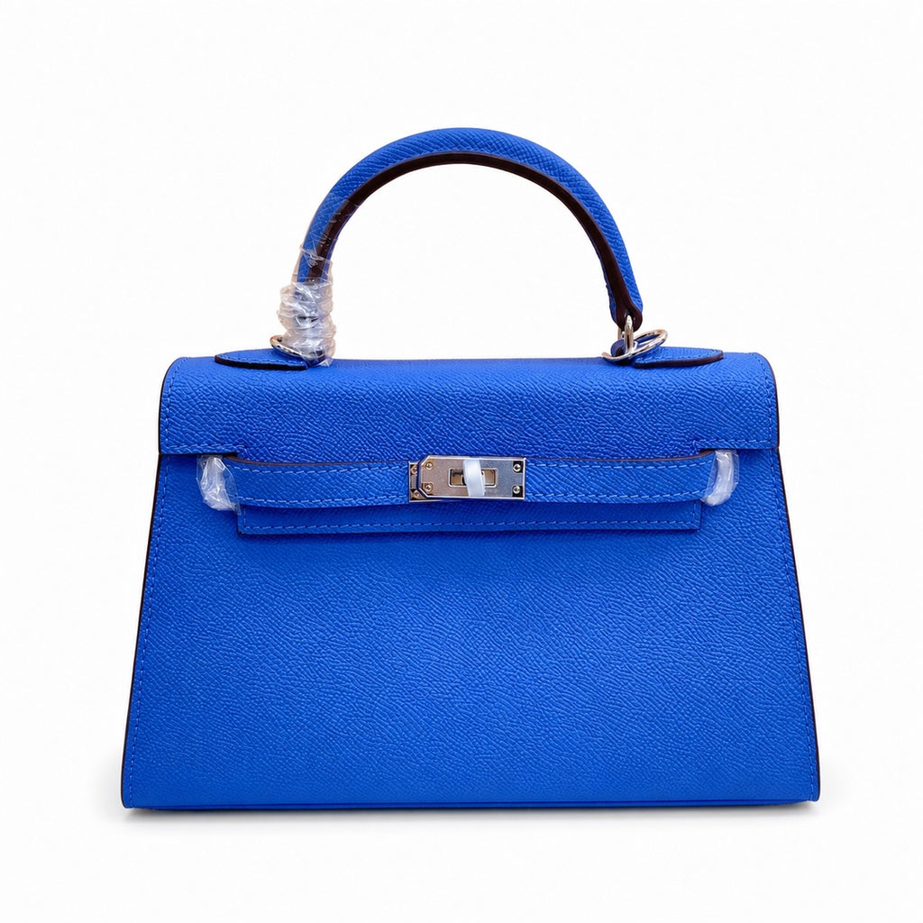 Mini Kelly II 19cm Epsom Leather with Palladium Hardware — Polished Compact Handbag