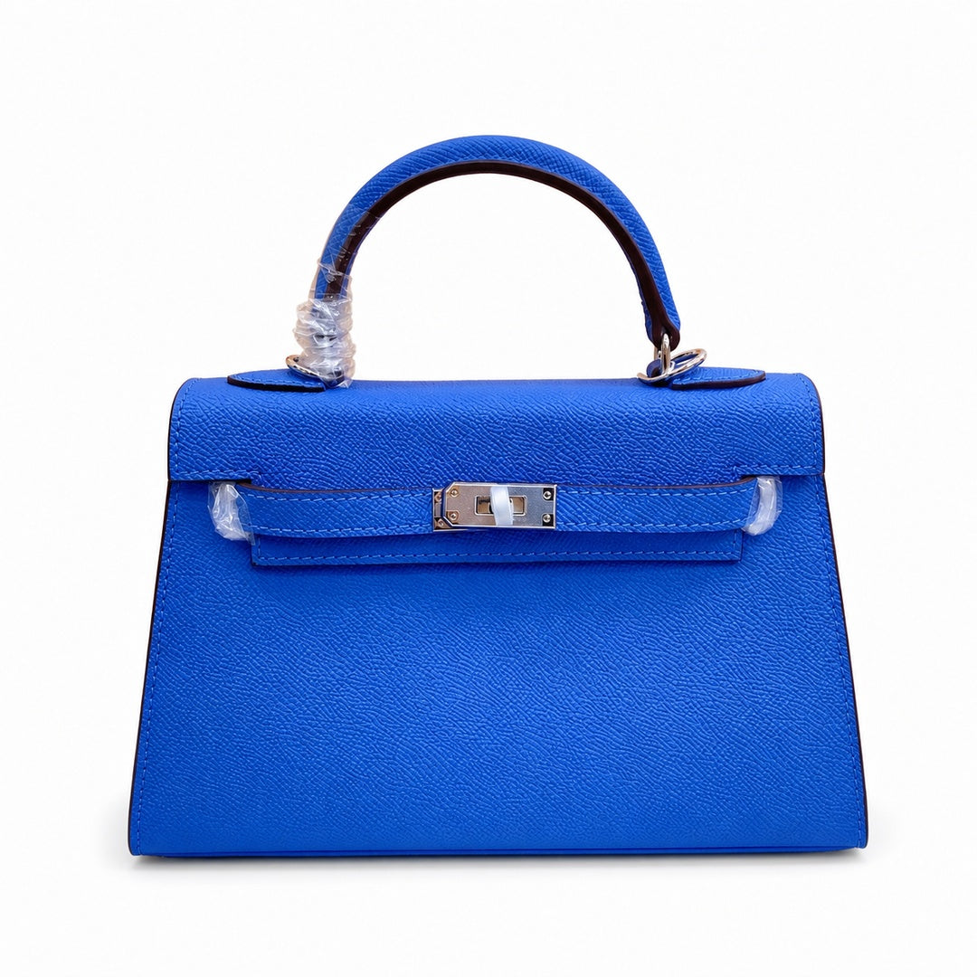 Mini Kelly II 19cm Epsom Leather with Palladium Hardware — Polished Compact Handbag