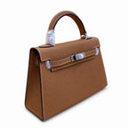Mini Kelly II Sellier 19cm & 22cm Etoupe Epsom Leather Palladium Hardware — Versatile Mini Carry Design