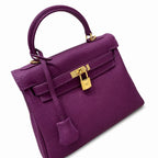 Kelly Sellier 20cm & 25cm & 28cm Anémone Togo Leather Gold Hardware — Distinctive Hand-Carry Bag