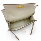 Mini Kelly II 19cm Sellier Craie Ostrich Gold Hardware Premium Women Daily — Compact Top-Handle Bag