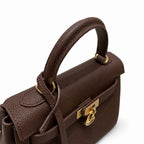 Kelly Sellier 20cm & 25cm & 28cm Havane Togo Leather Gold Hardware — Streamlined Top-Handle Handbag
