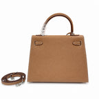 Kelly Sellier 25cm & 28cm Gold Epsom Leather Palladium Hardware Vintage — Elegant Structured Carry Style