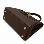 Kelly Sellier 20cm & 25cm & 28cm Havane Togo Leather Gold Hardware — Streamlined Top-Handle Handbag