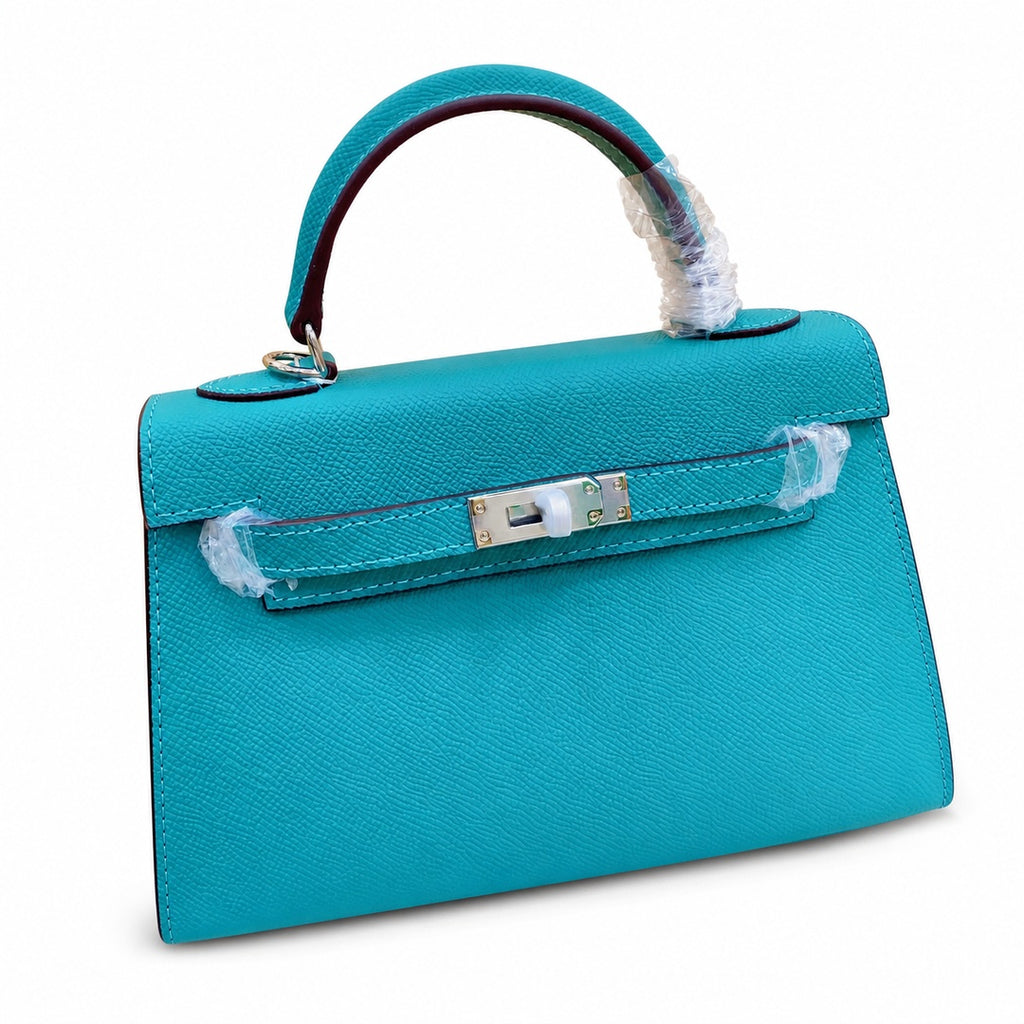 Mini Kelly II Sellier 19cm & 22cm Vert Jade Epsom Leather Palladium Hardware — Sophisticated Small-Scale Bag
