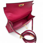 Mini Kelly II 19cm Sellier Violine Ostrich Gold Hardware Premium Women Shoulder Bag — Timeless Mini Top-Handle Design