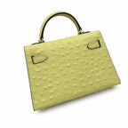 Mini Kelly II 19cm Sellier Jaune Poussin Ostrich Gold Hardware Luxury Mini — Timeless Mini Top-Handle Design