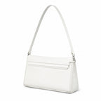 Kelly Elan 25x6.5x15cm Underarm Baguette Bag in Off White with Silver Hardware — Streamlined Elan Carry Design