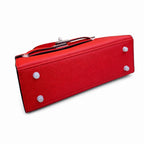 Mini Kelly II Sellier 19cm & 22cm Rouge Casaque Epsom Leather Palladium Hardware — Elegant Compact Carry Style