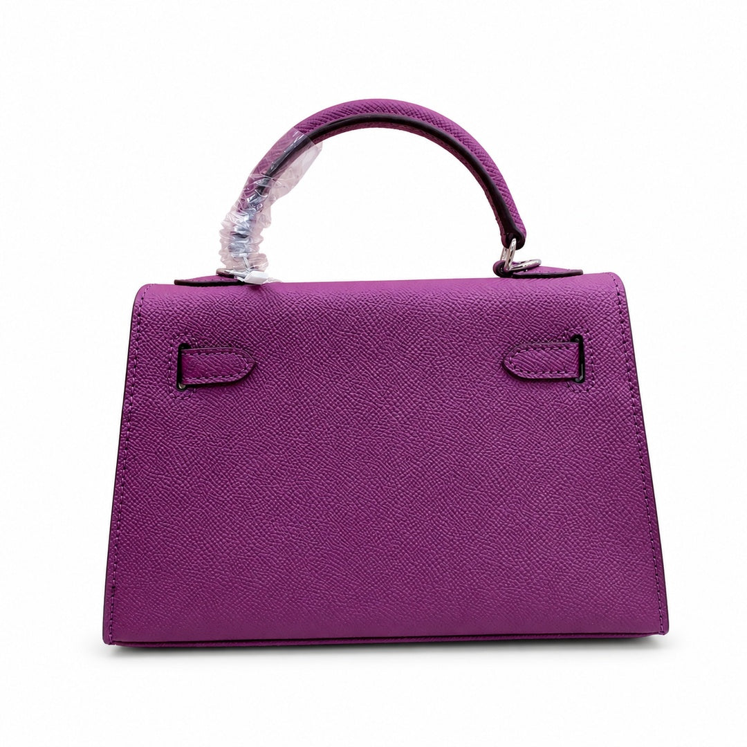 Mini Kelly II Sellier 19cm & 22cm Violet Epsom Leather Palladium Hardware — Compact Top-Handle Bag