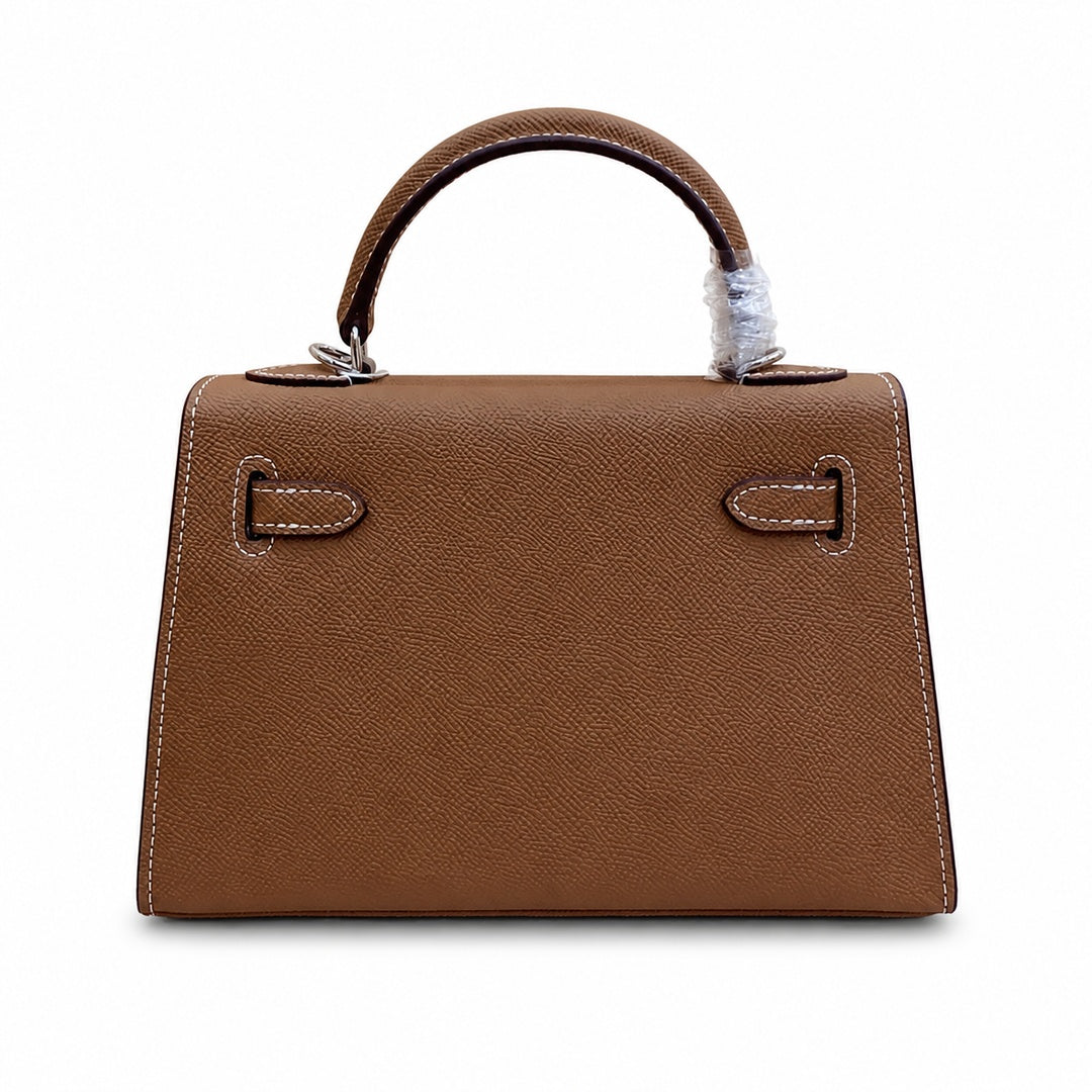 Mini Kelly II Sellier 19cm & 22cm Etoupe Epsom Leather Palladium Hardware — Versatile Mini Carry Design