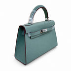 Mini Kelly II Sellier 19cm & 22cm Vert Cypress Epsom Leather Palladium Hardware — Versatile Mini Carry Design