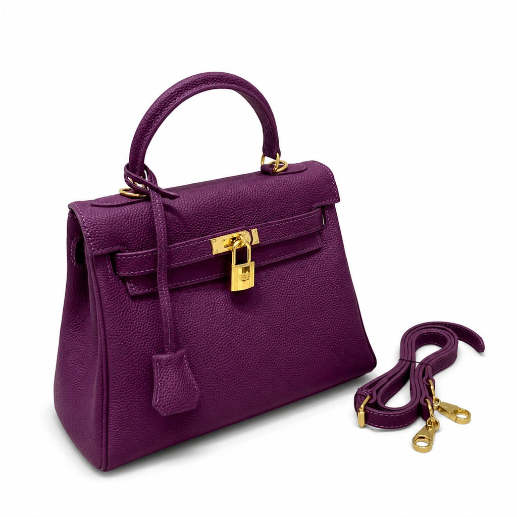 Kelly Sellier 20cm & 25cm & 28cm Anémone Togo Leather Gold Hardware — Distinctive Hand-Carry Bag