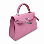Mini Kelly II Sellier 19cm & 22cm Rose Confetti Epsom Leather Palladium Hardware — Timeless Mini Top-Handle Design