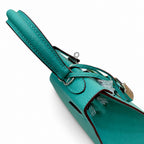Kelly Sellier 25cm & 28cm Vert Jade Epsom Leather Palladium Hardware Daily Designer Handba — Classic Hand-Carry Silhouette