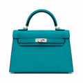 Mini Kelly II Sellier 19cm & 22cm Vert Jade Epsom Leather Palladium Hardware — Sophisticated Small-Scale Bag