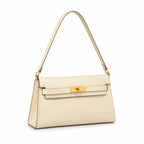 Kelly Elan 25x6.5x15cm Underarm Baguette Bag in Off White with Gold Hardware — Versatile Underarm Carry Style