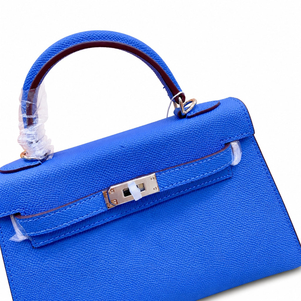 Mini Kelly II 19cm Epsom Leather with Palladium Hardware — Polished Compact Handbag
