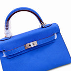 Mini Kelly II 19cm Epsom Leather with Palladium Hardware — Polished Compact Handbag