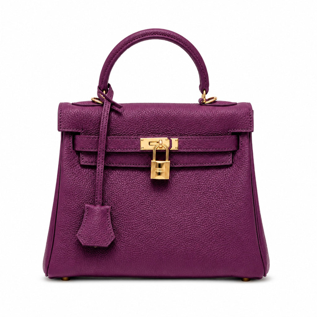 Kelly Sellier 20cm & 25cm & 28cm Anémone Togo Leather Gold Hardware — Distinctive Hand-Carry Bag