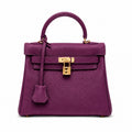 Kelly Sellier 20cm & 25cm & 28cm Anémone Togo Leather Gold Hardware — Distinctive Hand-Carry Bag