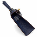 Mini Kelly Sellier 19cm Bleu Nuit Ostrich Leather Gold Hardware — Sophisticated Small-Scale Bag
