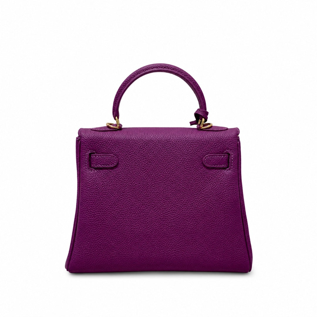 Kelly Sellier 20cm & 25cm & 28cm Anémone Togo Leather Gold Hardware — Distinctive Hand-Carry Bag
