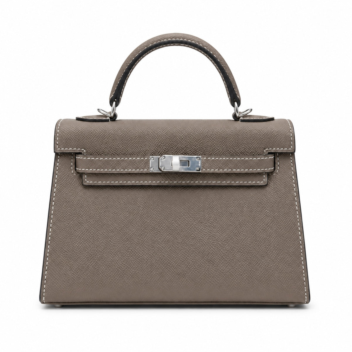 Mini Kelly II Sellier 19cm & 22cm Gris Asphalte Epsom Leather Palladium Hardware — Small Structured Carry Style