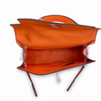Mini Kelly II Sellier 19cm & 22cm Orange Epsom Leather Palladium Hardware — Versatile Mini Carry Design
