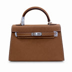 Mini Kelly II Sellier 19cm & 22cm Etoupe Epsom Leather Palladium Hardware — Versatile Mini Carry Design
