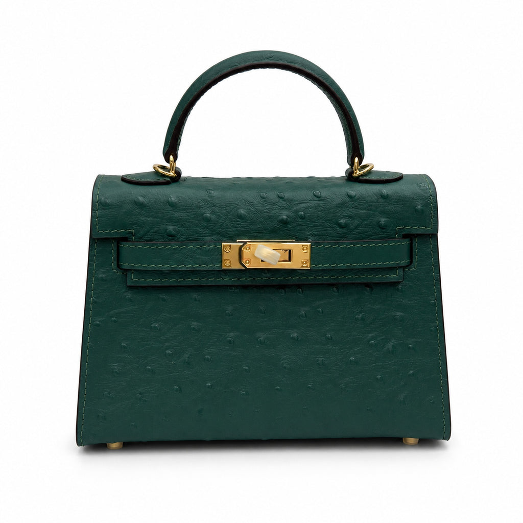 Mini Kelly II Sellier 19cm Vert Cypress Epsom Leather Gold Hardware Mini — Timeless Mini Top-Handle Design