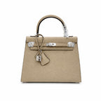 Kelly Sellier 25cm & 28cm Trench Epsom Leather Palladium Hardware Daily Designer — Elegant Structured Carry Style