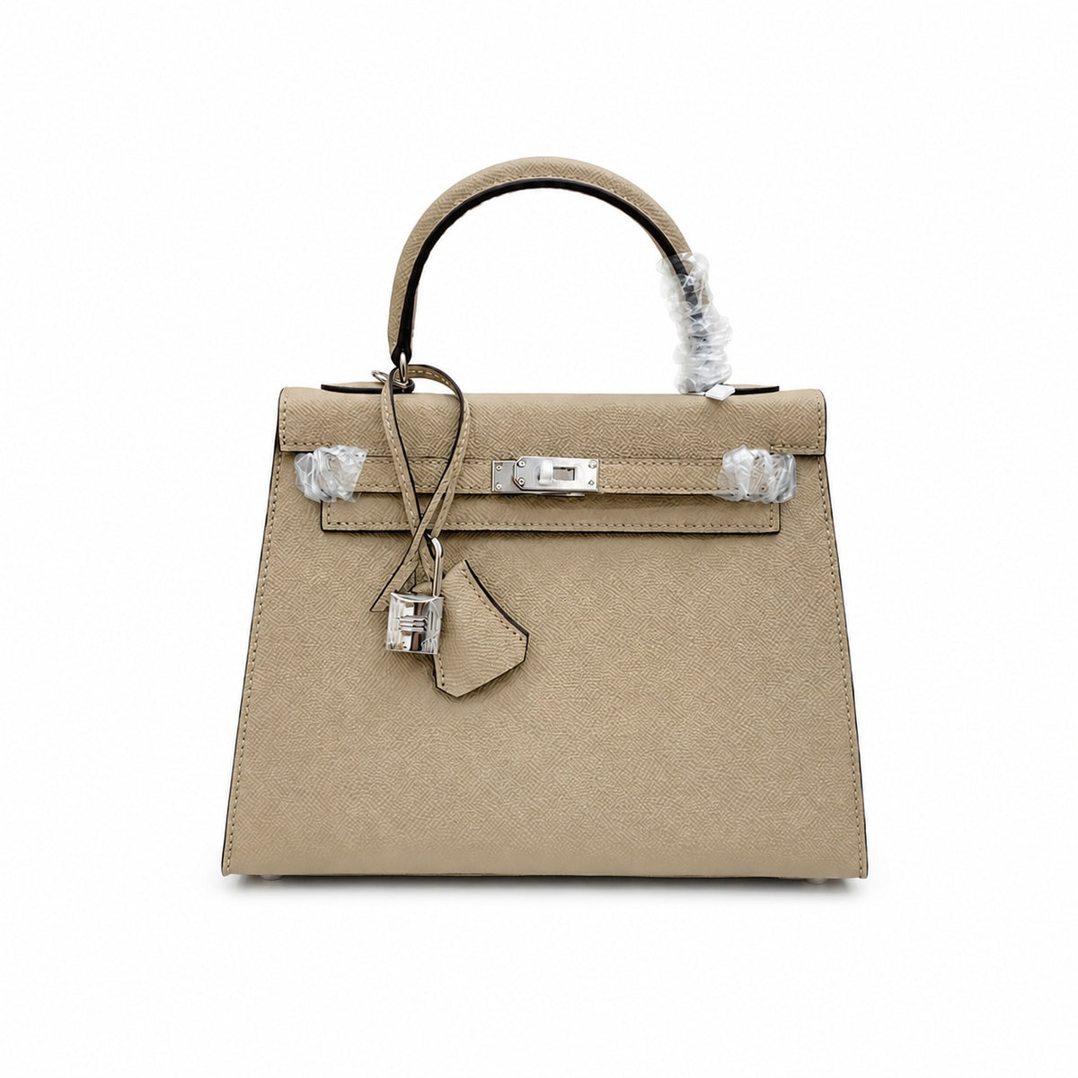 Kelly Sellier 25cm & 28cm Trench Epsom Leather Palladium Hardware Daily Designer — Elegant Structured Carry Style