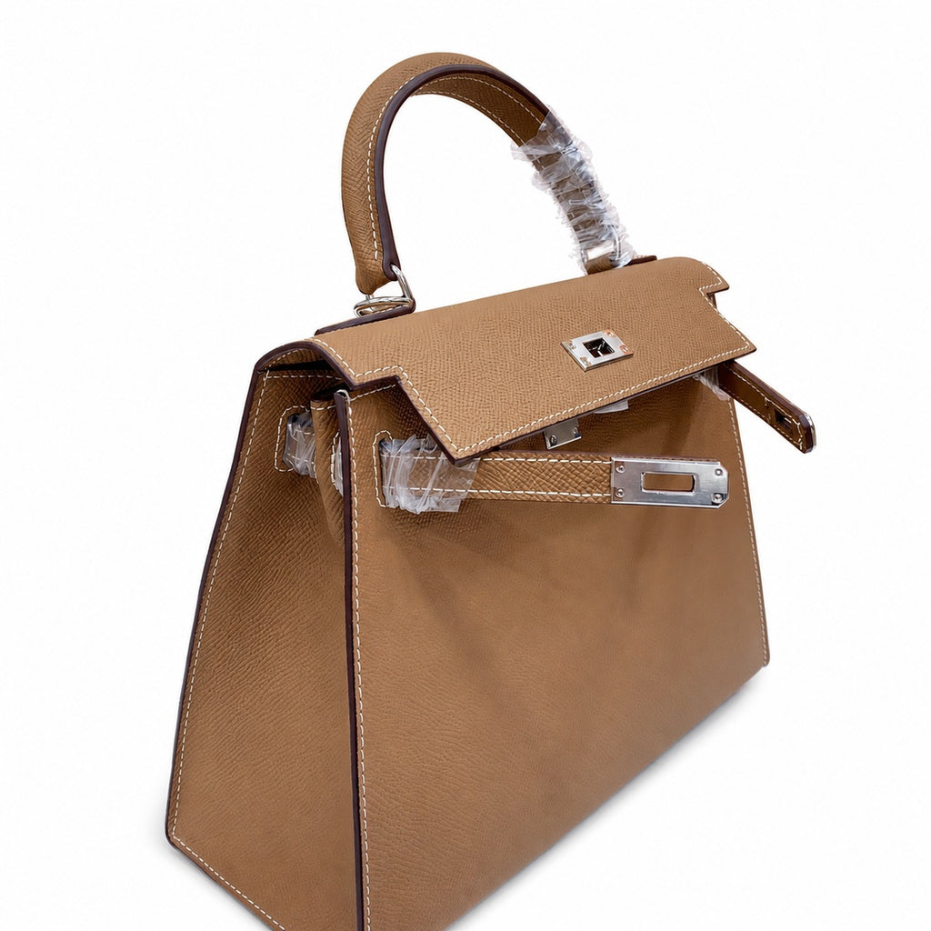 Kelly Sellier 25cm & 28cm Gold Epsom Leather Palladium Hardware Vintage — Elegant Structured Carry Style