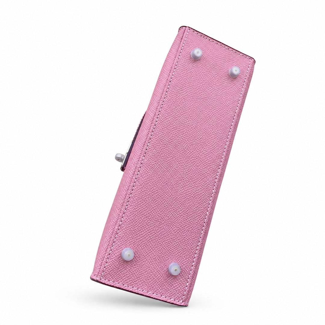 Mini Kelly II Sellier 19cm & 22cm Rose Confetti Epsom Leather Palladium Hardware — Timeless Mini Top-Handle Design